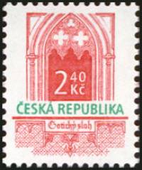 známka - gotický sloh 2,40 Kč