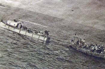 Die Reise von der Frossoula auf die Tiger Hill in Rettungsbooten