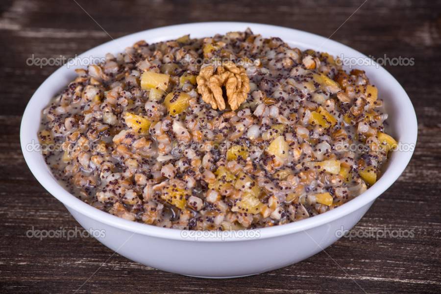 Close up on traditional Christmas kutia dish